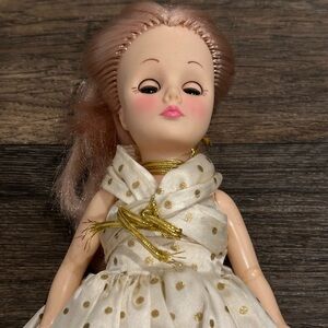 Vintage Effanbee Doll with Polka Dot Dress I am Cinderella